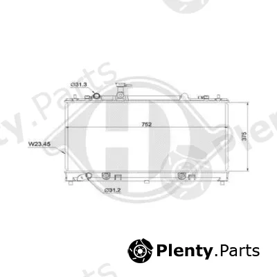 Diederichs DCM2252 — Radiator, engine cooling DIEDERICHS Climate