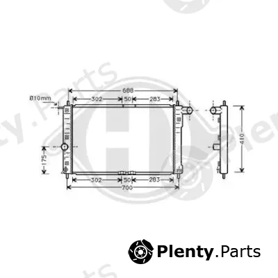 Diederichs 8692005 — Radiator, engine cooling
