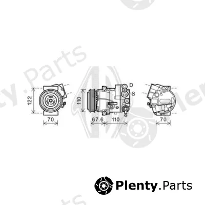 Diederichs DCK1695 — Compressor, air conditioning DIEDERICHS Climate