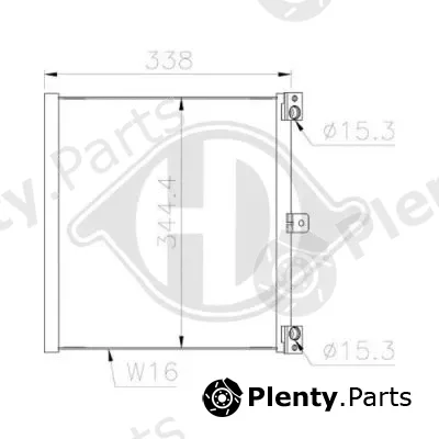 Diederichs DCC1952 — Condenser, air conditioning DIEDERICHS Climate