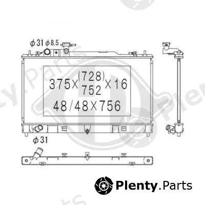 Diederichs DCM2274 — Radiator, engine cooling DIEDERICHS Climate