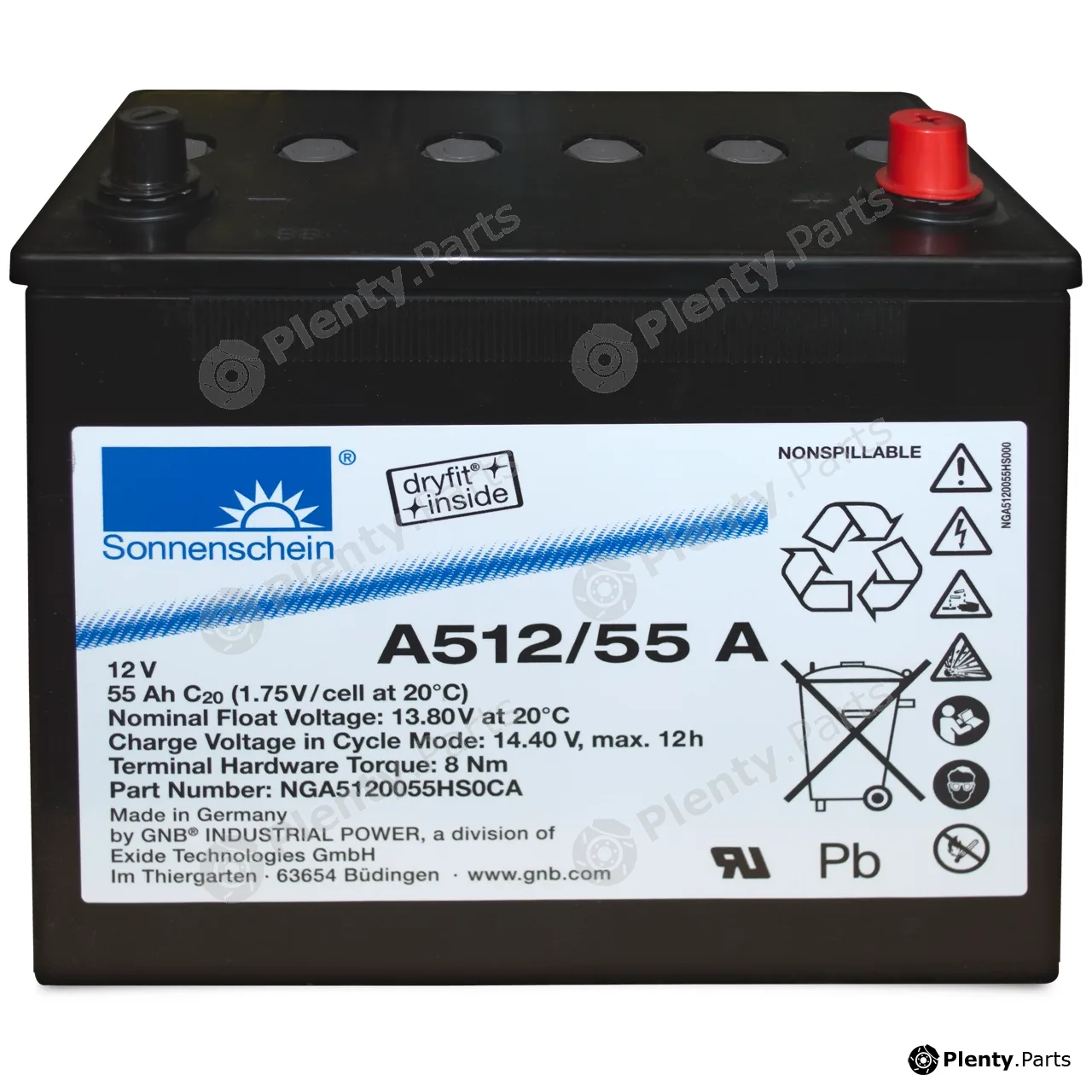 Panther A512-55A — Starter Battery Sonnenschein GEL Technologie