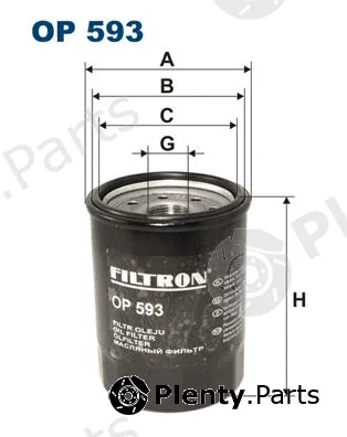 Filtron OP593 — Oil Filter