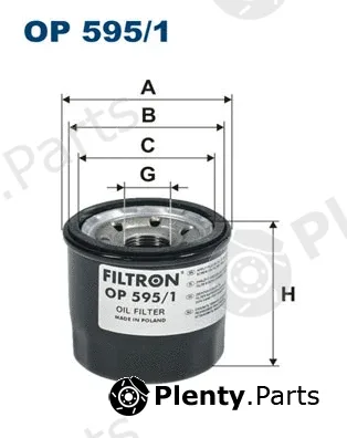 Filtron OP595/1 — Oil Filter