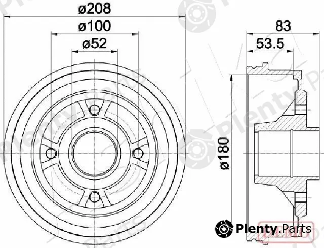 Ashika 56-00-0709C — Brake Drum