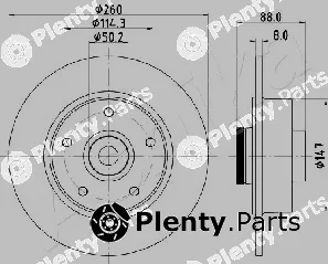 Ashika 61-00-0713 — Brake Disc