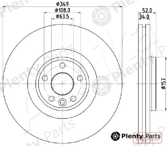 Ashika 60-0L-L17C — Brake Disc
