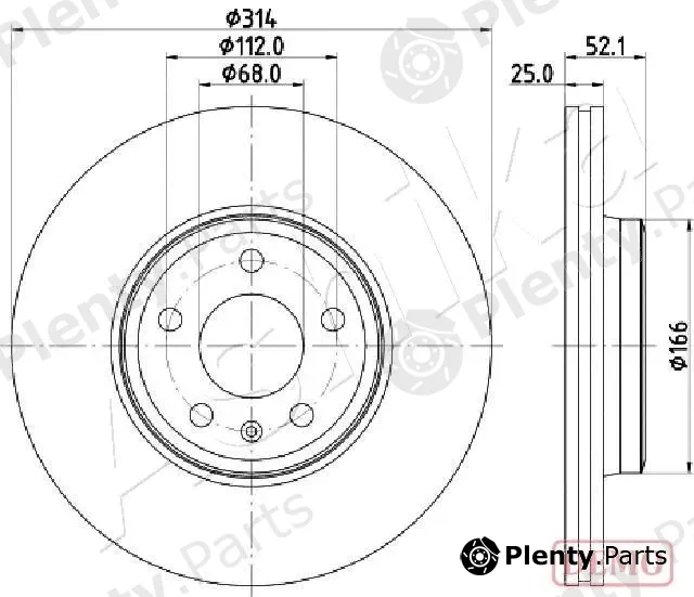 Ashika 60-00-0916C — Brake Disc