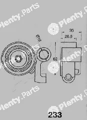 Ashika 45-02-233 — Tensioner, timing belt