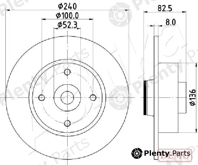 Ashika 61-00-0712C — Brake Disc