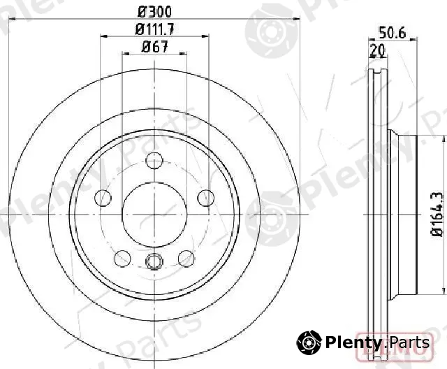 Ashika 61-00-0106C — Brake Disc