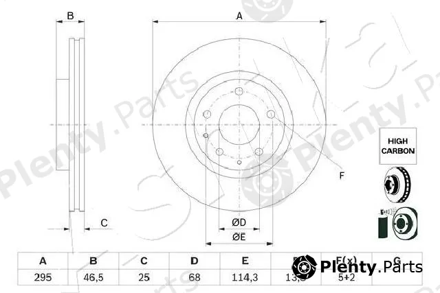 Ashika 60-03-369C — Brake Disc