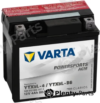 Varta 504012008I314 — Starter Battery POWERSPORTS AGM