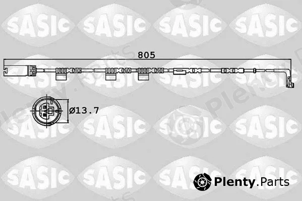 Sasic 6236014 — Warning Contact, brake pad wear