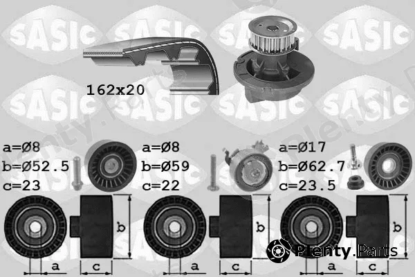 Sasic 3906093 — Water Pump & Timing Belt Kit