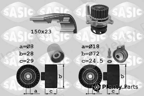 Sasic 3906062 — Water Pump & Timing Belt Kit