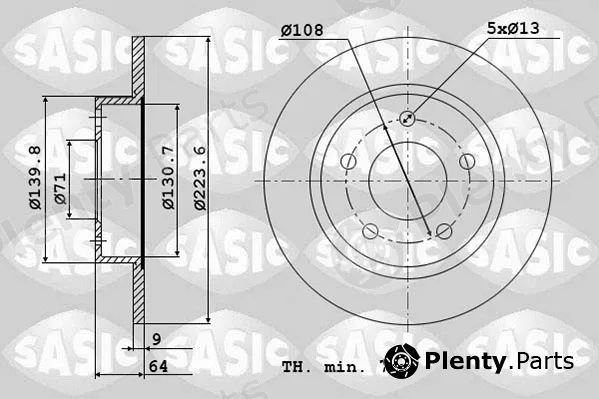 Sasic 2004283J — Brake Disc