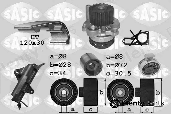 Sasic 3906023 — Water Pump & Timing Belt Kit