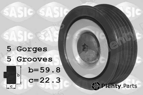 Sasic 1626219 — Deflection/Guide Pulley, V-ribbed belt