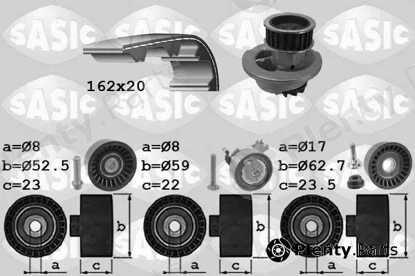 Sasic 3906072 — Water Pump & Timing Belt Kit