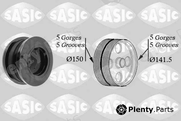 Sasic 9001812 — Belt Pulley, crankshaft