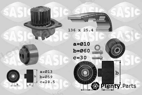 Sasic 3900017 — Water Pump & Timing Belt Kit