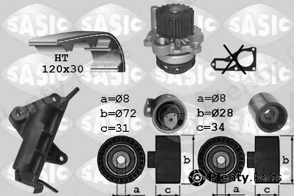 Sasic 3906019 — Water Pump & Timing Belt Kit