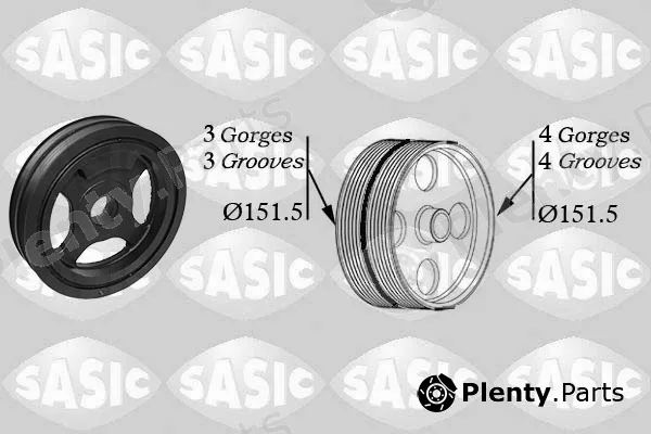 Sasic 2154027 — Belt Pulley, crankshaft