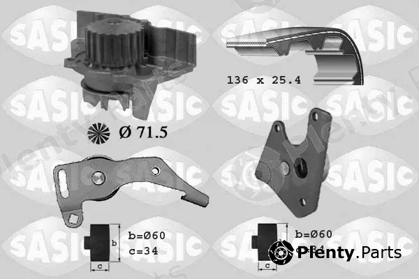 Sasic 3900018 — Water Pump & Timing Belt Kit
