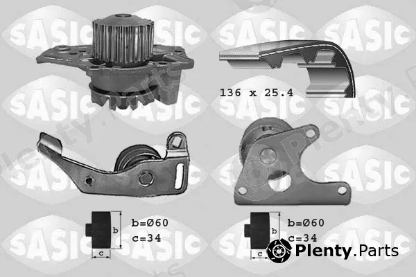 Sasic 3900001 — Water Pump & Timing Belt Kit