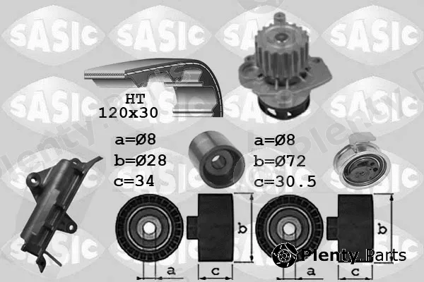 Sasic 3906024 — Water Pump & Timing Belt Kit