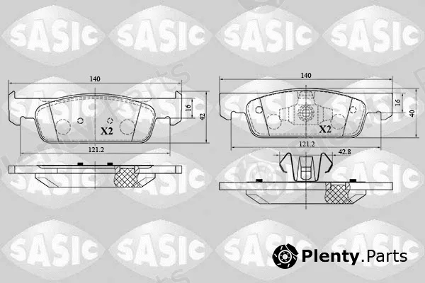 Sasic 6214029 — Brake Pad Set, disc brake