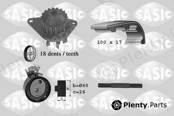 Sasic 3900002 — Water Pump & Timing Belt Kit