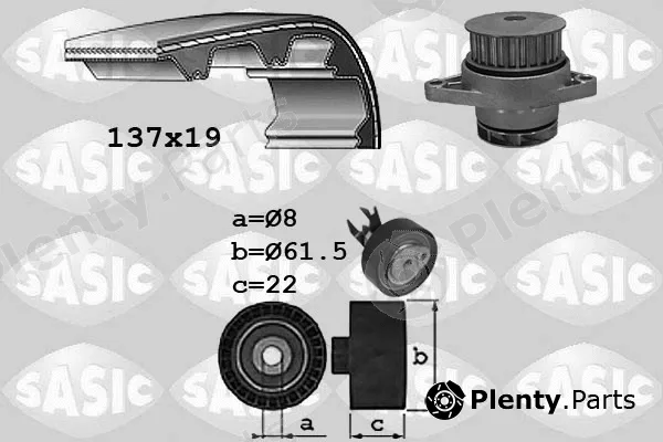 Sasic 3906054 — Water Pump & Timing Belt Kit