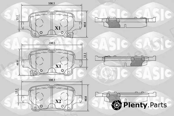 Sasic 6216209 — Brake Pad Set, disc brake