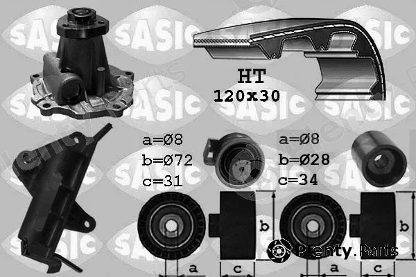 Sasic 3906020 — Water Pump & Timing Belt Kit