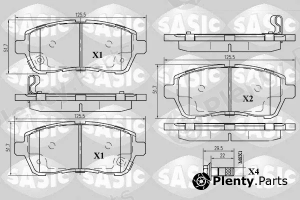 Sasic 6216025 — Brake Pad Set, disc brake