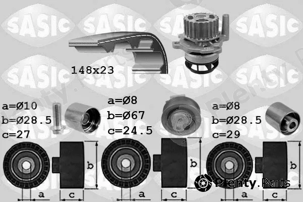 Sasic 3906103 — Water Pump & Timing Belt Kit