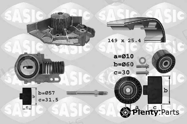 Sasic 3900005 — Water Pump & Timing Belt Kit