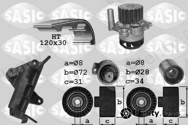 Sasic 3906021 — Water Pump & Timing Belt Kit