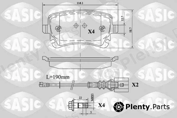 Sasic 6216088 — Brake Pad Set, disc brake