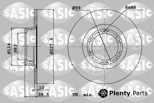 Sasic 4004240J — Brake Disc