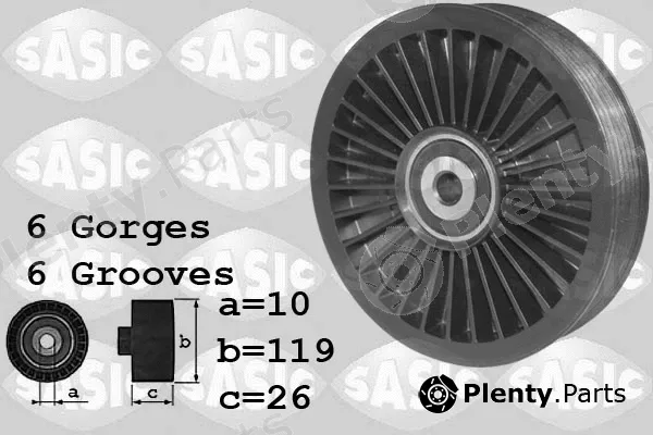 Sasic 1624062 — Deflection/Guide Pulley, V-ribbed belt