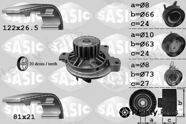 Sasic 3906049 — Water Pump & Timing Belt Kit