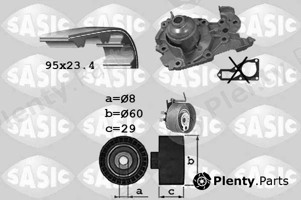 Sasic 3904010 — Water Pump & Timing Belt Kit