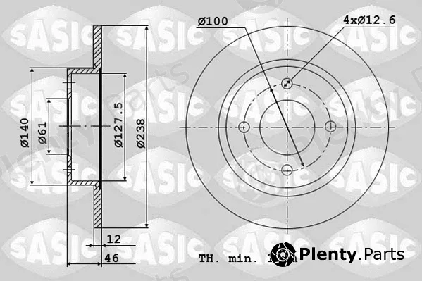 Sasic 4004260J — Brake Disc