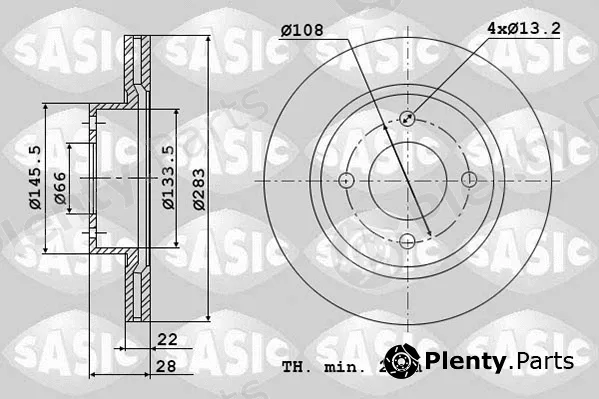 Sasic 2004287J — Brake Disc