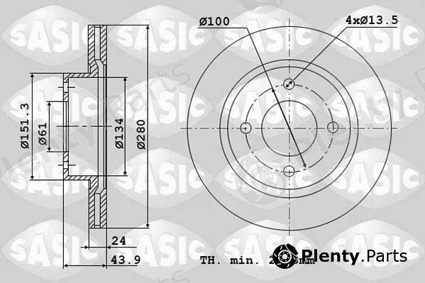 Sasic 4004295J — Brake Disc