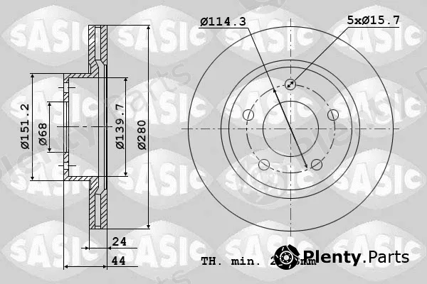 Sasic 6104017 — Brake Disc