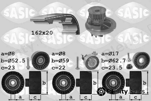 Sasic 3906092 — Water Pump & Timing Belt Kit